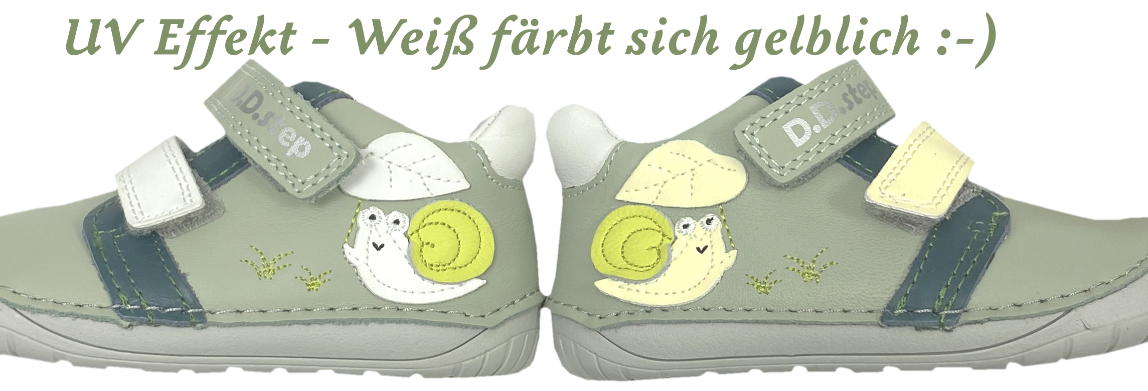 Knautschige Leder Halbschuhe / Minimalschuhe *Sun Reactive* von D.D.Step Barefoot in Hellgrün