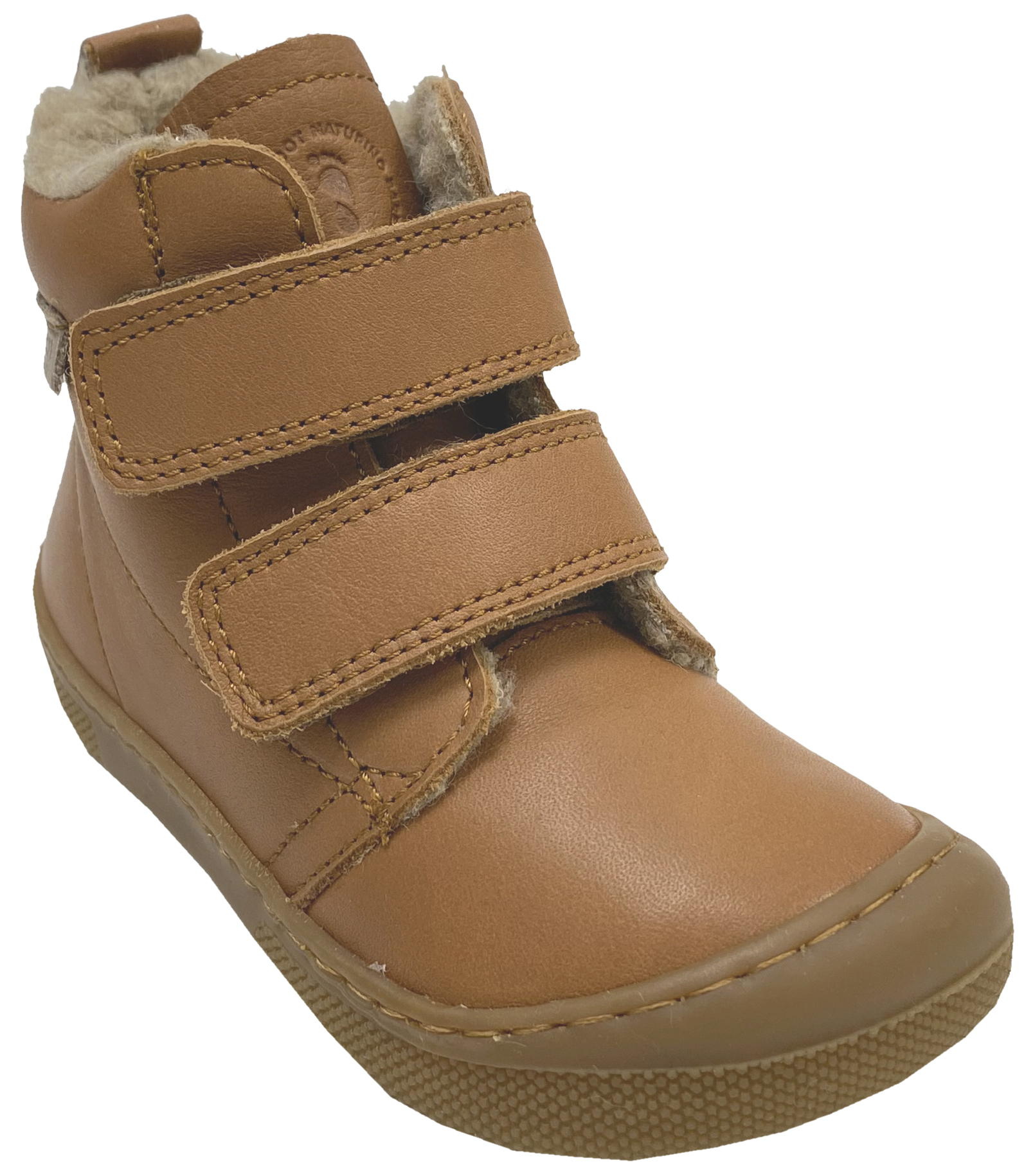 Naturino Barfuß Winterstiefel Nappa Leder *WIGGHI* m. Wollfutter in Cognac
