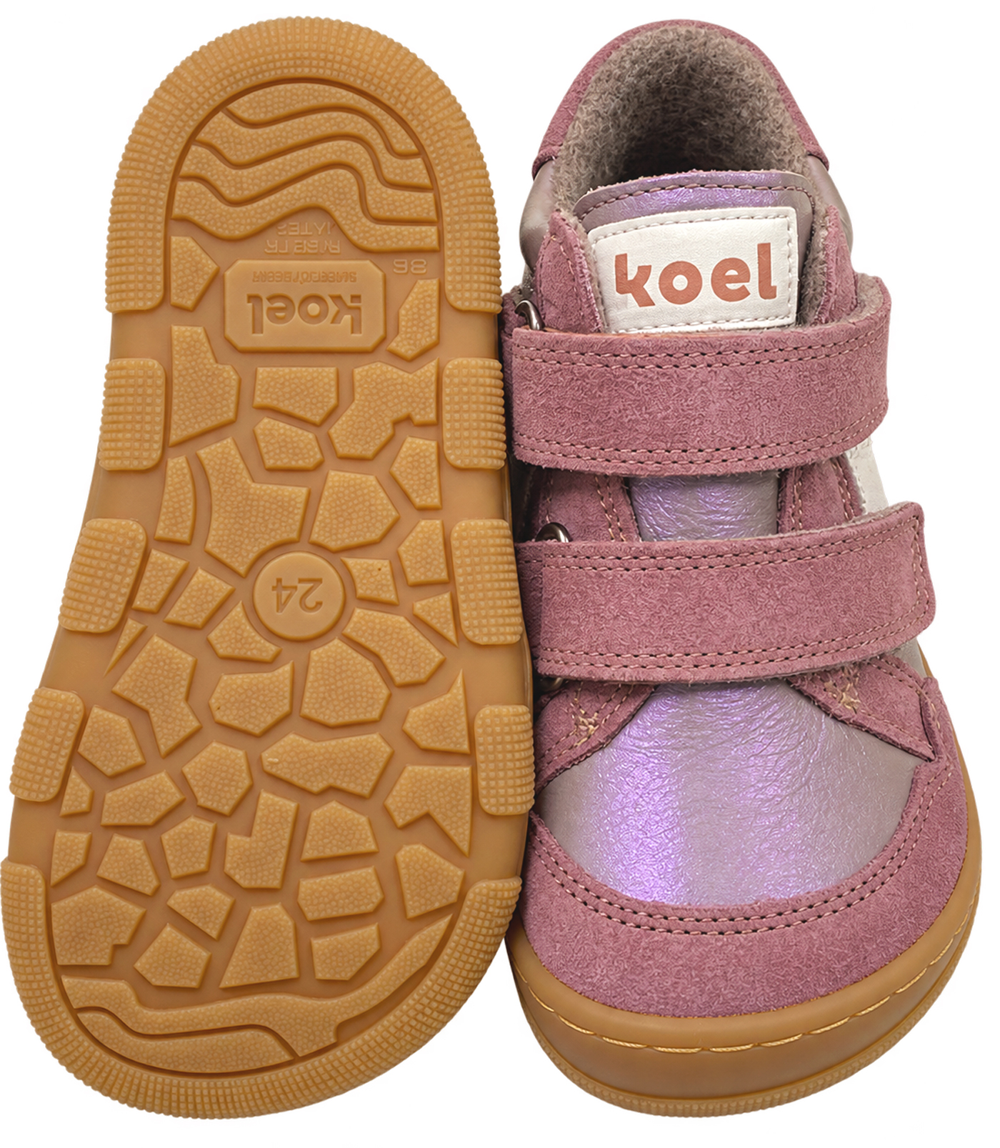 Barfußschuhe aus Leder mit Wollfleece Futter TEX M. KOEL Barefoot *Kabriel 3.0 Pink * Extra Wide 15T008.153