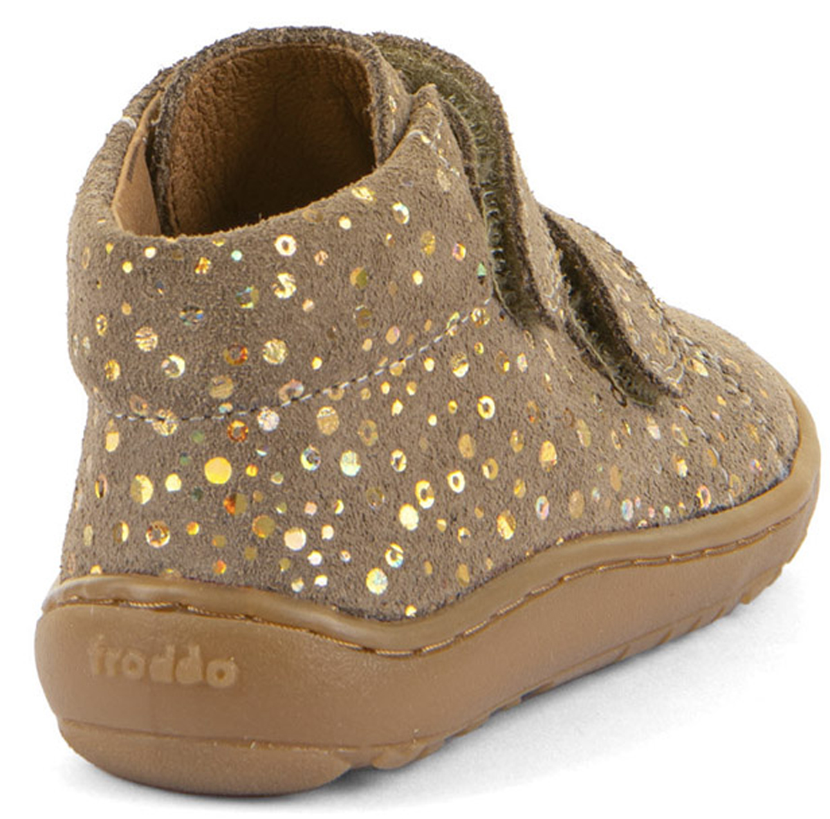 Barfußschuhe knöchelhoch aus Nubukleder von FRODDO in Beige / Gold *First Step* G2130369